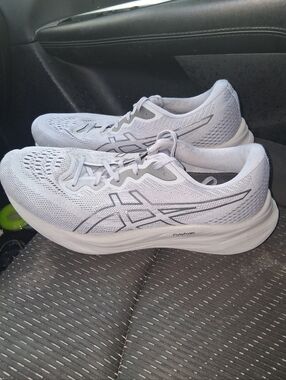 ASICS White Lightweight Running Shoes